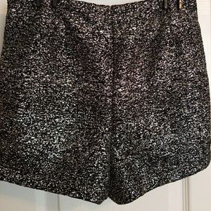 Metallic gold and black high waist shorts